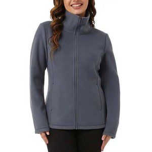 NWT 32 Degrees Heat Women's Brushed Faux-Wool Jacket Blue Size L $90 FFF091